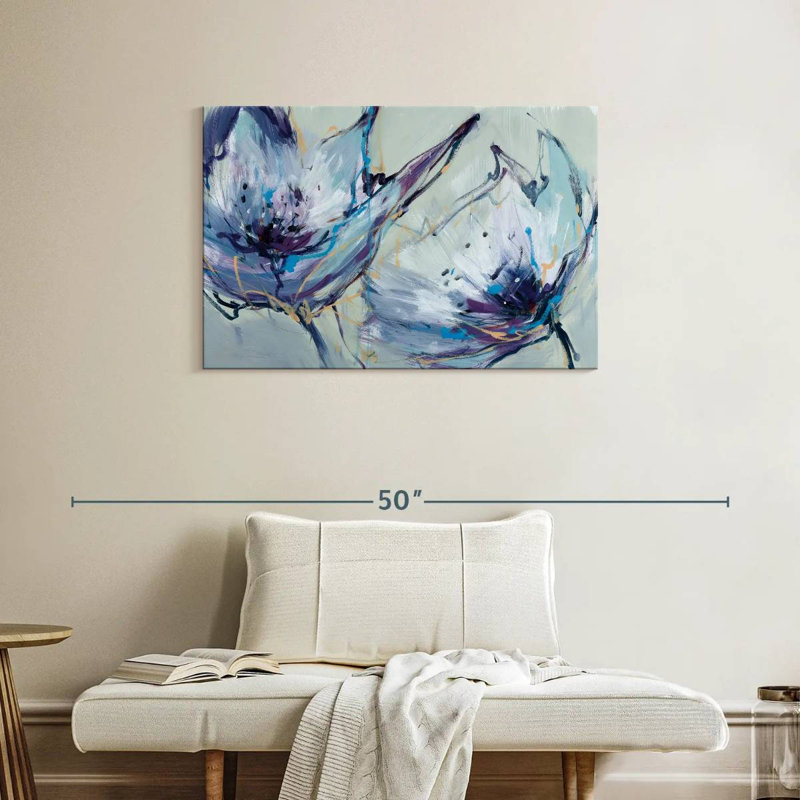 Avery en fleurs lilas, H 24 po x l 36 po