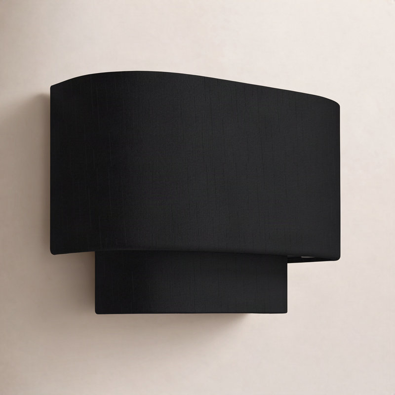 Kiyo Flush Mounted Sconce, Black, Ash Gray