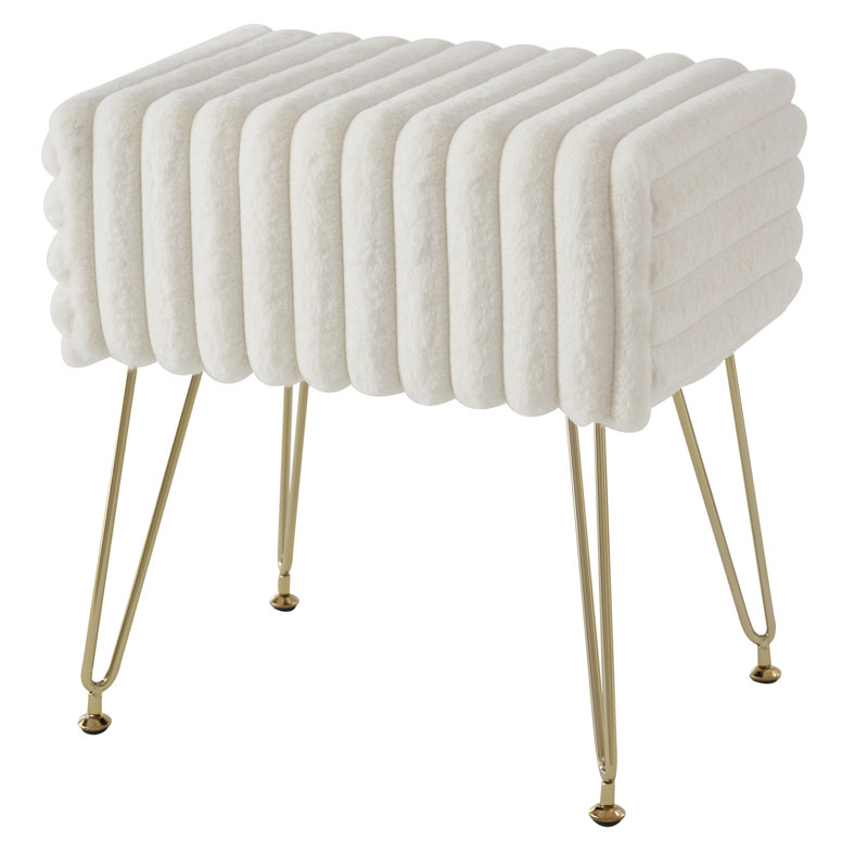 Tabouret de coiffeuse Modern, Blanc