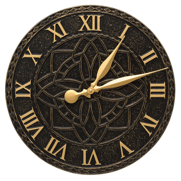 Wooden Designer Stylish Round Shape Fancy Big Antique Wall Clock (30 cm  Brown)