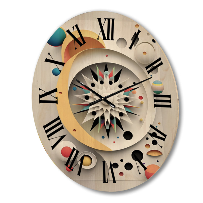 Horloge murale en bois surdimensionnée moderne, Grand