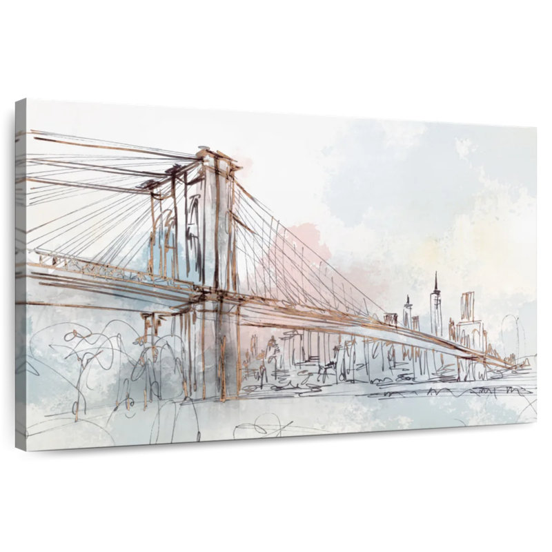 Lilie Blushing Brooklyn Bridge, 30" H x 45" W