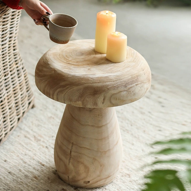 Aine Solid Wood End Table, 19.29" H x 16.53" W x 16.53" D