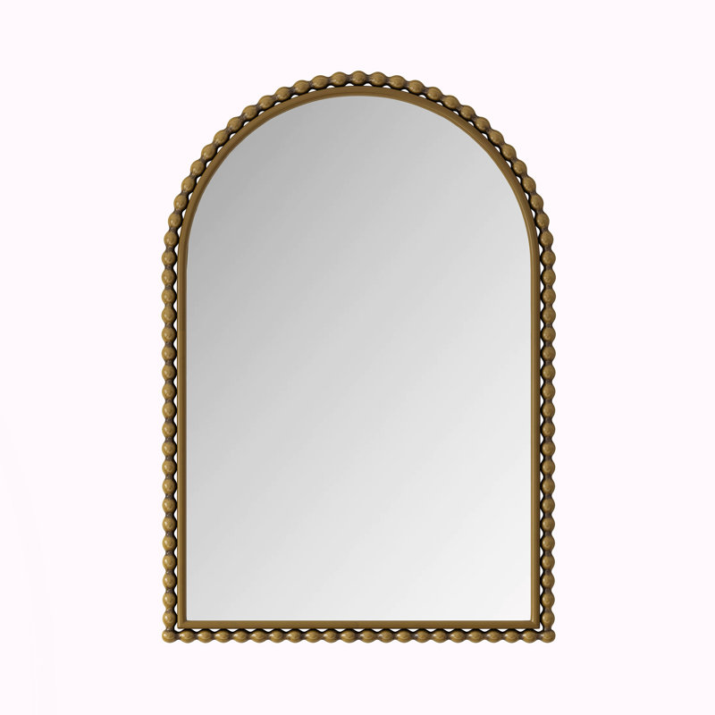 Miroir de coiffeuse en fer, Doré