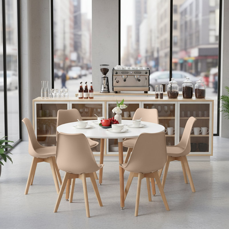 Nero Dining Table, White, 74.5cm H x 100cm W x 100cm D