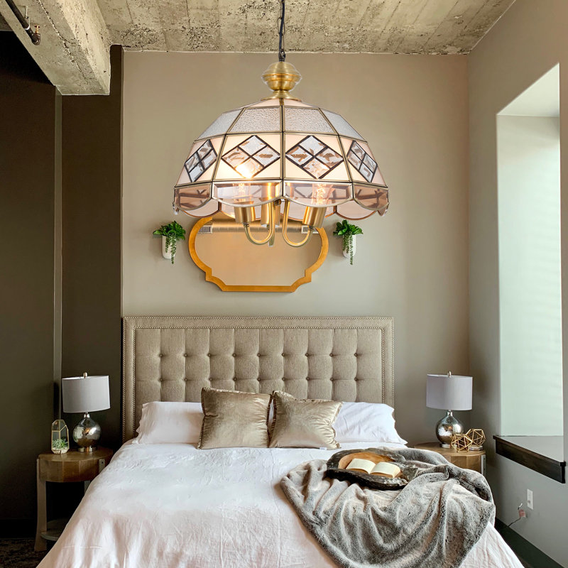 Luminaire suspendu à 3 lumières de style Tiffany à intensité variable 15 po 3 lumières