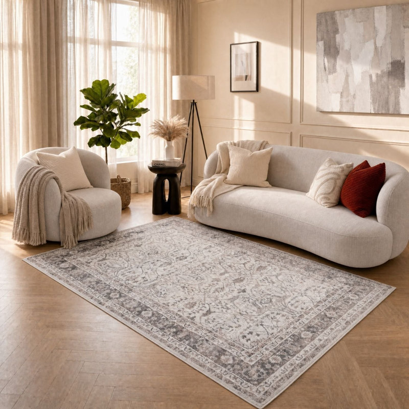 Montana Collection Rectangle Oriental and Vintage Look Area Rug, 80X150 cm