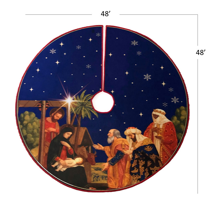 Nativity Classic Tree Skirt, 48" Round