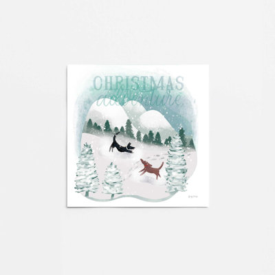 Christmas Fun in Snow I Print  in a Frame