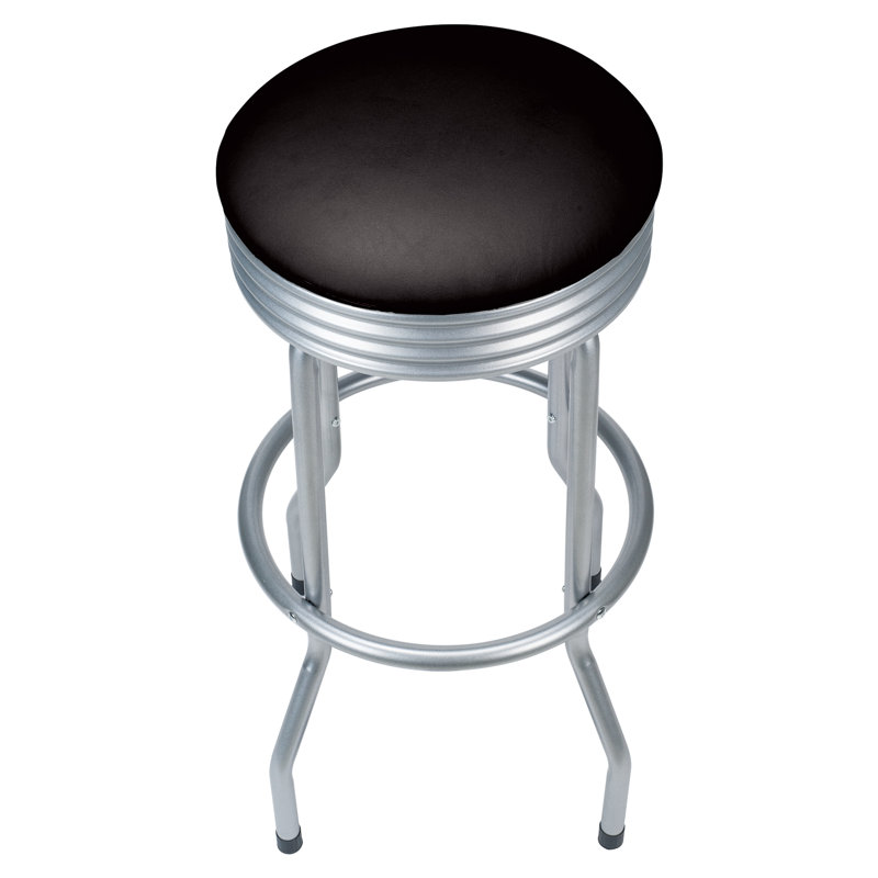 Tabouret de bar avec coussin, Argent