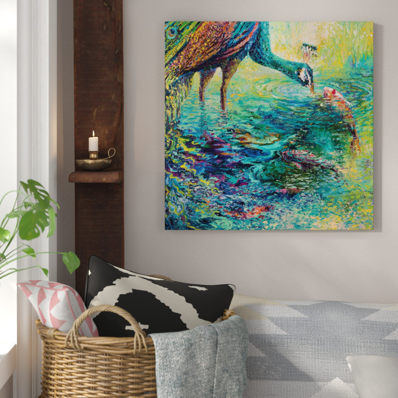 « iris scott-peacock diptych panel ii », peinture sur toile tendue, H 37 po x l 37 po x P 1,5 po
