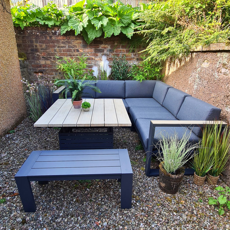 Ferrara Corner Lounge Set With Adjustable Table