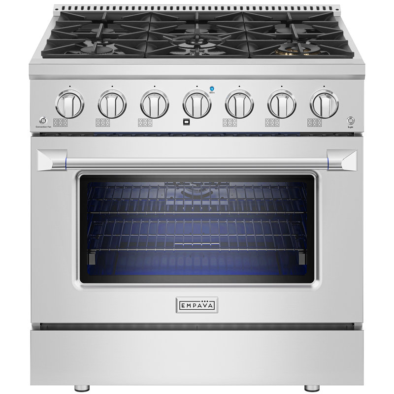 Empava 36" 5.2 Cubic Feet Slide-In Range