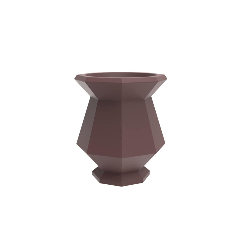 Origami - Kashi Planter, 9.75" H x 8.5" W x 8.5" D, Garnet