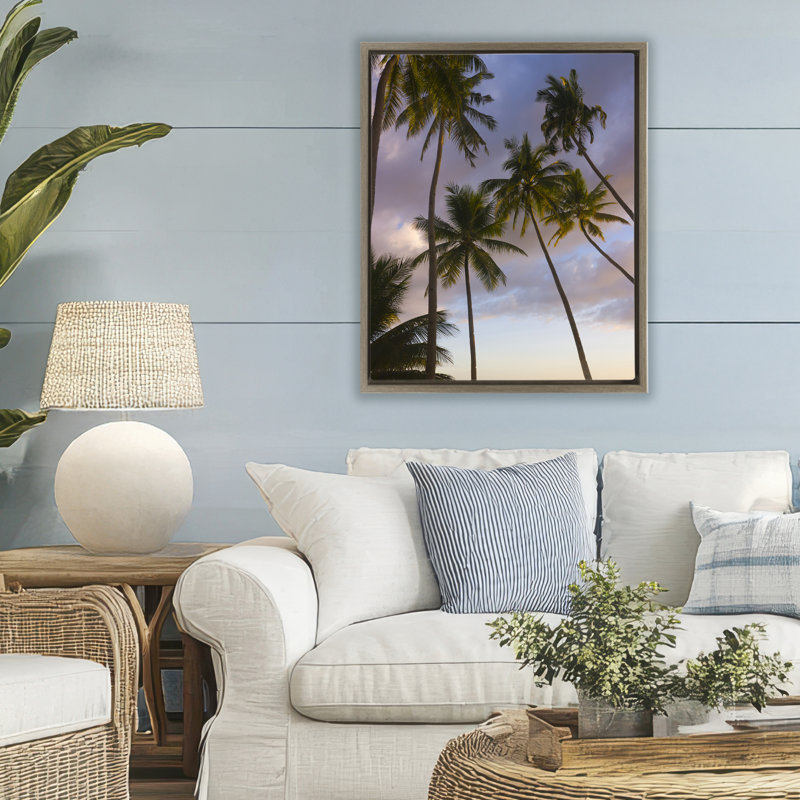 Cadre flottant Bohol Island Palms, design par Danita Delimont, H 31 po x l 25 po, Cadre flottant orme Montalcino