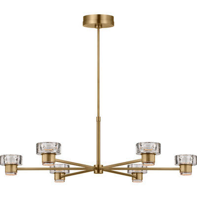 Lustre de salle à manger Chapman and Myers Holsted 42 po rustique à DEL 2700K en laiton vieilli