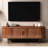 Walnut - Toned 55" Gaming Entertainment Center Tv Stand With Storage And Sliding Door, Contemporary Mid Century For Office Setup Console Compartment Suitable Home-1973299484