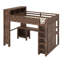 Grand lit mezzanine avec garde-robe et bureau-527911690