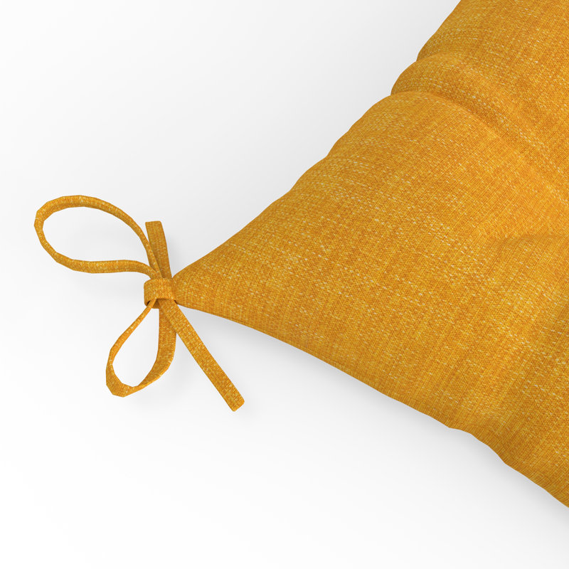 Coussin de chaise Ebern Designs, Jaune