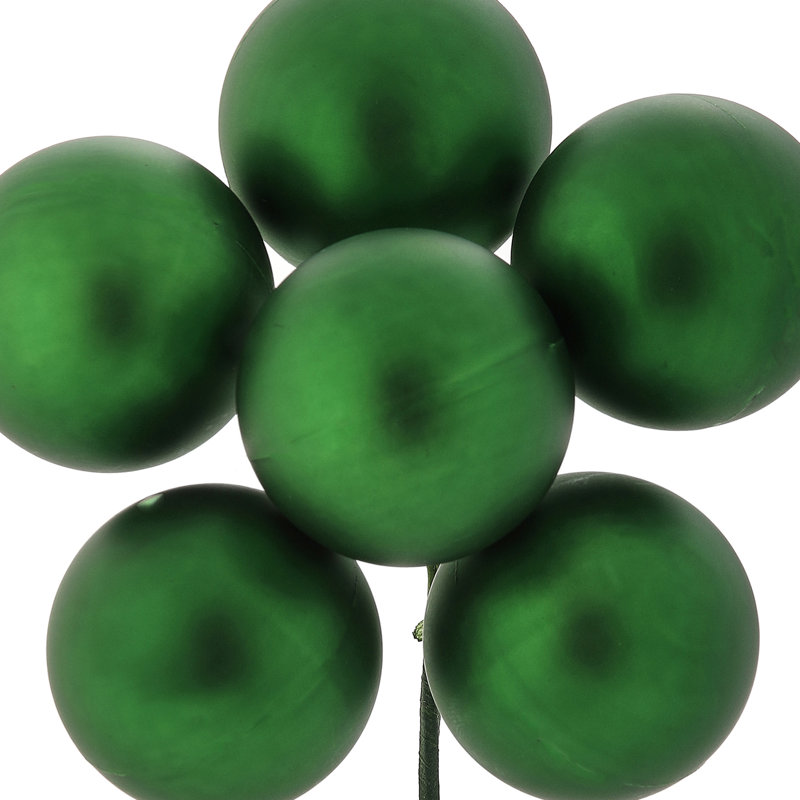 50 tiges en plastique incassable à 6 billes matte , Vert