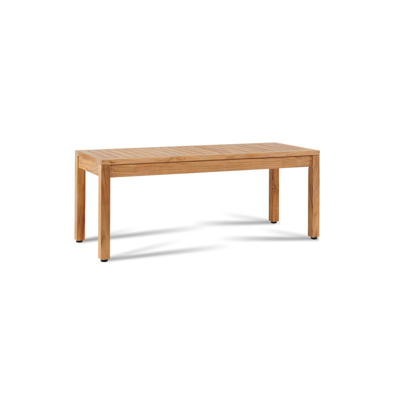 Abiela Dane 2-Person Teak Outdoor Backless Bench