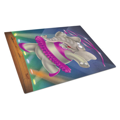 Tempered Glass Elephant Ballerina Cutting Board