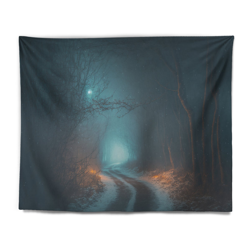 Anagabriela - Tapisserie murale paysage forêt, H 32 po x l 39 po