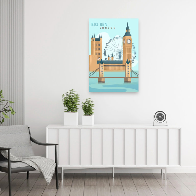 London Abstract Contemporary Architecture City Wall Art Print, 91.44cm H x 60.96cm W