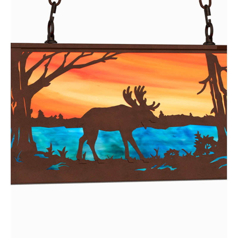 Luminaire suspendu 33 po Aloah, Bronze acajou