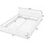 Grand lit en chenille, gris foncé, style moderne, structure solide, sans sommier tapissier avec revêtement, stable pour la chambre à coucher-690282020