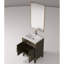 Meuble-lavabo en chêne brun avec comptoir en acrylique, 24 po X P 18 po, miroir, robinet simple 24 x 18, inclus