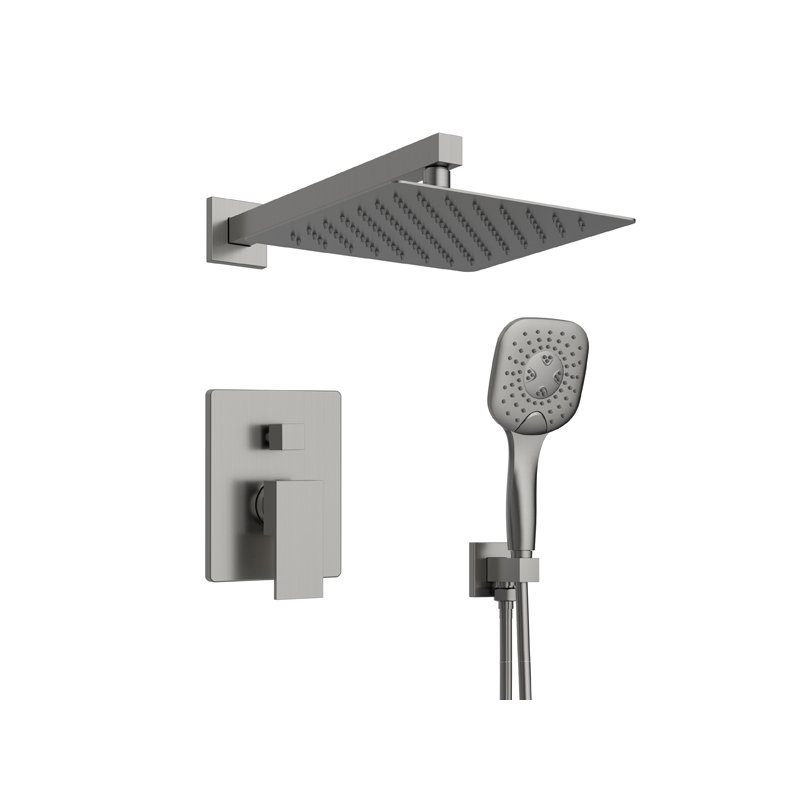 Robinet de douche avec valve brute, Nickel brossé
