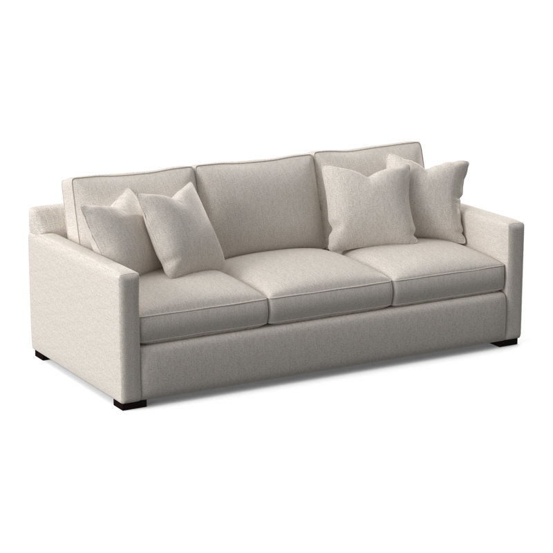 Bel-Air 87'' Upholstered Sofa, Snow Crypton Performance; 0884-91, Java