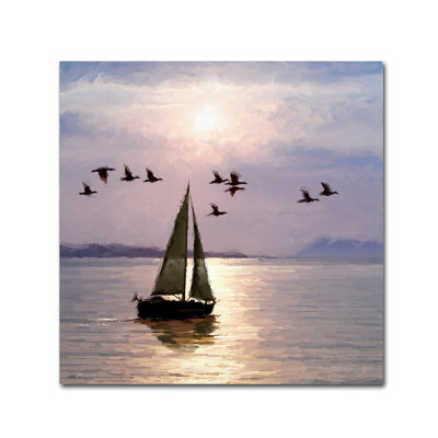 Armand 'Moonlight Sails' Print on Canvas