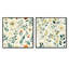 Girton - Ensemble de 2 collages carrés botaniques abstraits-101860621-101860620