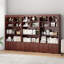 Bibliothèque 63 pouces à 5 niveaux avec portes pour le bureau - Bibliothèque moderne en bois de noyer - Armoire de rangement autoportante - Tablette ouverte - Idéal pour le salon, la chambre à coucher, la bibliothèque - Couleur: noyer-705640322