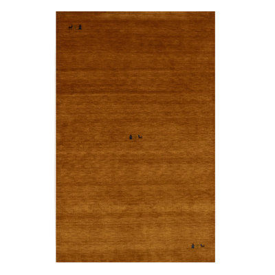 No-Shedding Hand Loomed Gabbeh Rug, 100% Wool, Solid Colour, Fade & Stain Resistant, Durable