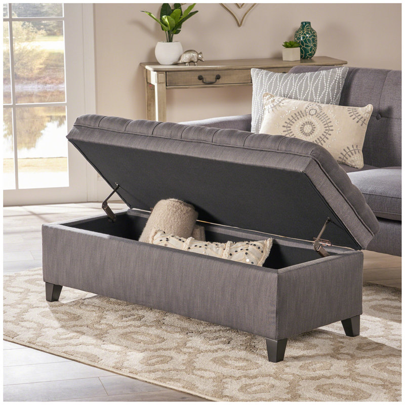 OTTOMAN DE RANGEMENT JULiana, Gris