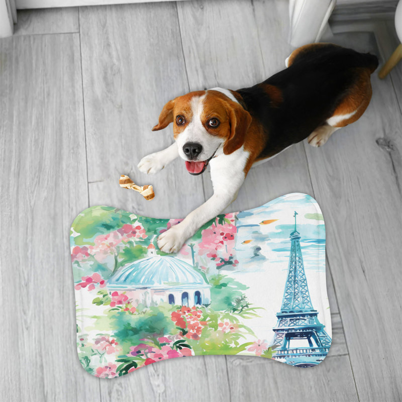 Tapis d'alimentation en os 1 pièce Trendy Parisian Streets