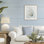 «Grey Seashell Serenity», reproduction encadrée sous verre, design par Hannah Dawson
