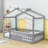 Vonie Wood Daybed with Roof and Slats-656567932-656634594