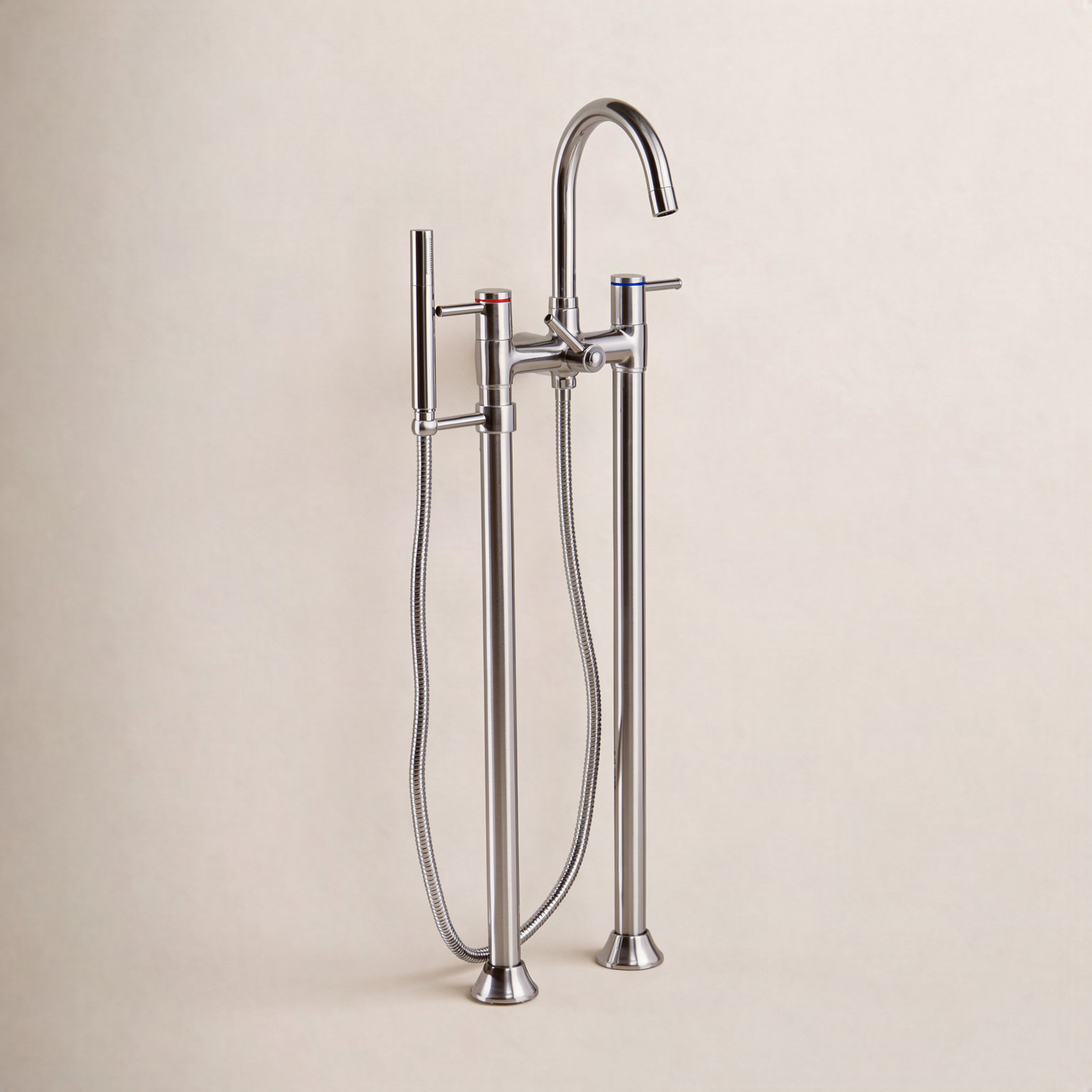 Concord Freestanding Tub Faucet with Hand Shower, Brushed Nickel