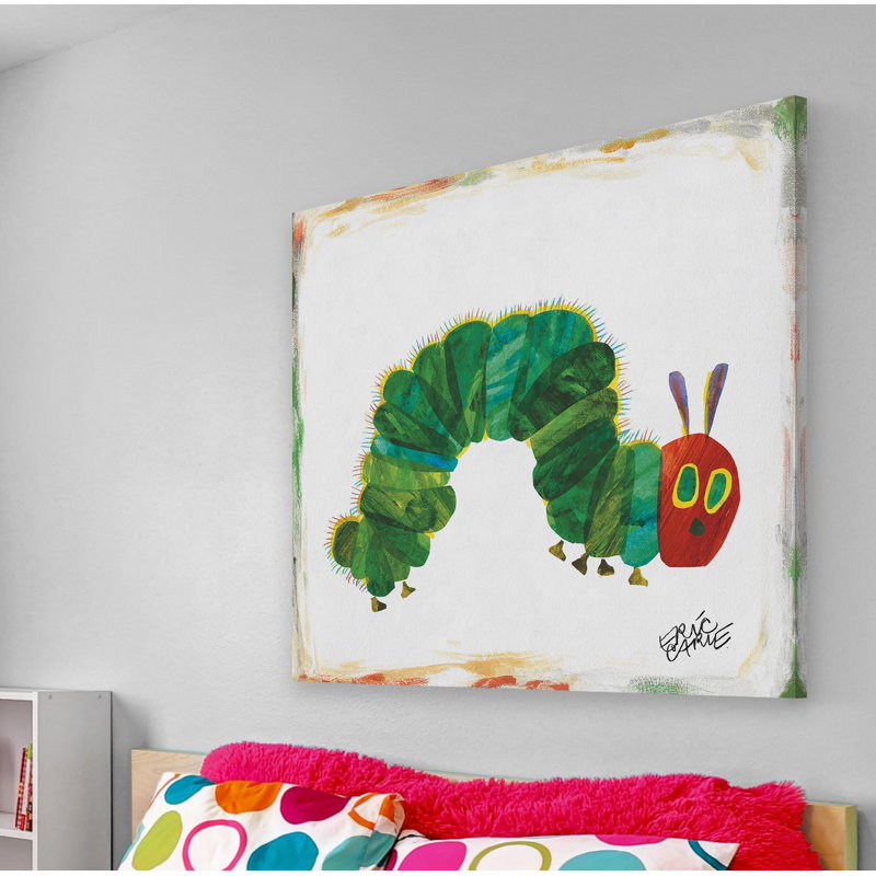 Caterpillar Crawl II Print on Wrapped Canvas, 12" H x 12" W x 1.5" D