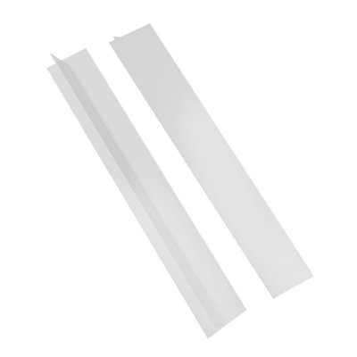 Silicone Stove Gap Covers, 2 Pack Heat Resistant Oven Gap Filler Seals Gaps with Anti-Slip Mirror Base, Stain Resistant Stove Counter Gap Cover Silicone Strips Between Stovetop and Counter, White