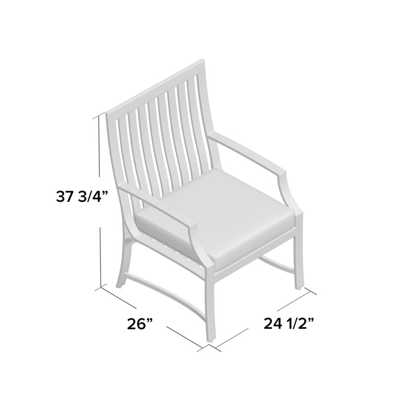 Seal Cove Outdoor Dining Armchair, Canvas Bird's Eye Sunbrella® Canvas, Textured Black