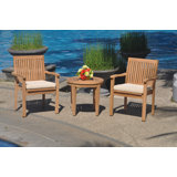 Romain Outdoor 3 - Piece Teak Bistro Set