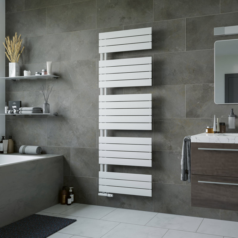 Andrew Flat Panel Towel Rail Heated Towel Rails, 149.5 cm H x 60 cm W x 8.1 cm D
