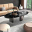 Table basse flottante ovale en marbre-102786709
