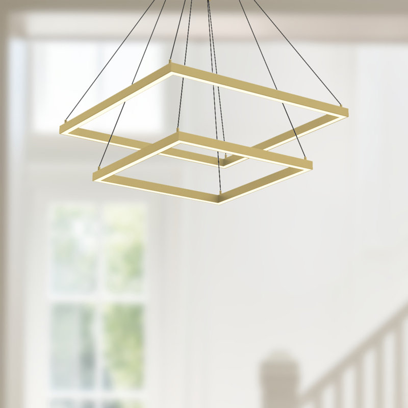 Piazza 2 - Light LED Chandelier, 1.38" H x 23.625" W x 23.63" D