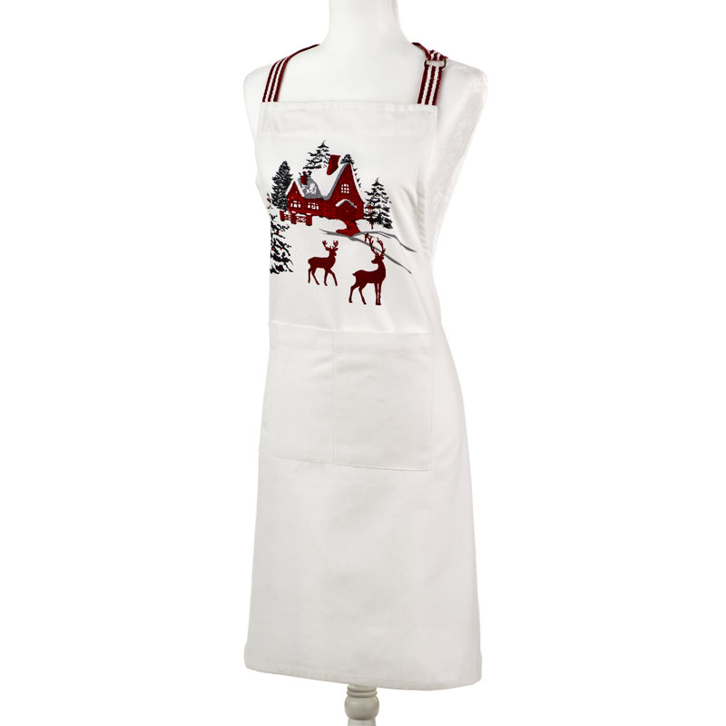 Christmas No Pattern Cotton Bib Apron